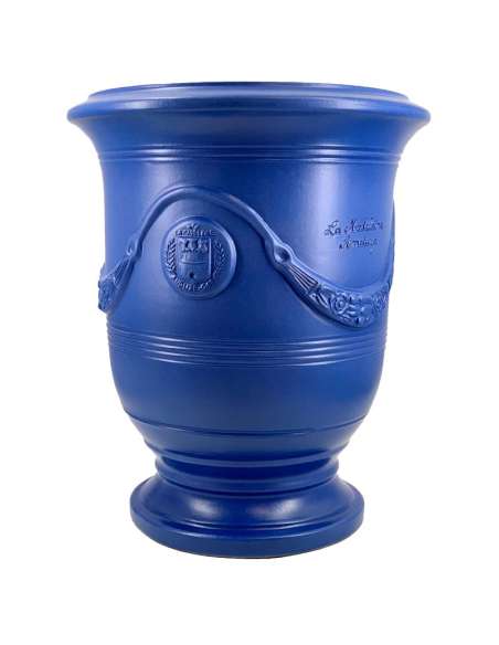 Anduze vase color glazed Blue Majorelle