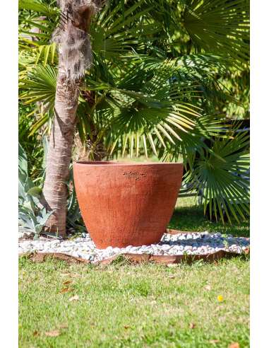 Coupe Ellipse terre rouge grattée