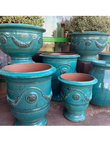 Anduze vase patinas blue turquoise