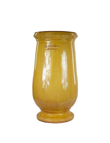 Traditional yellow glazed oil jar