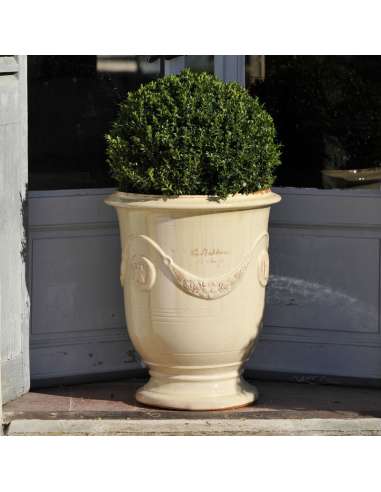 Vase d'Anduze couleur ivoire