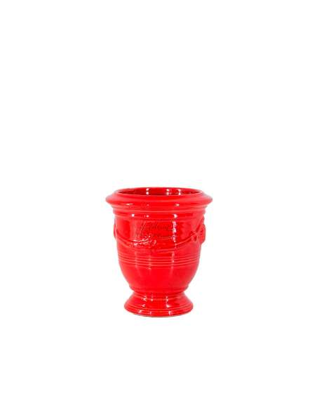 Anduze mini vase tomato red glazed n°7