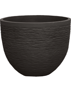 Vase Lisa in black natural clay