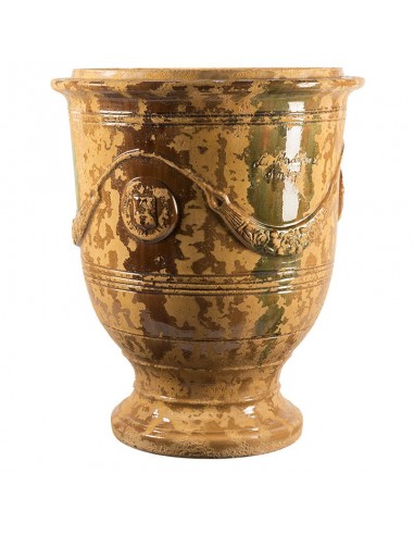 Vase d'Anduze vieilli tradition flammé