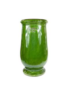 Vase d'Anduze vieilli tradition vert