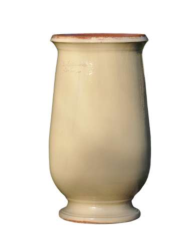 Ivory color glazed oil jar