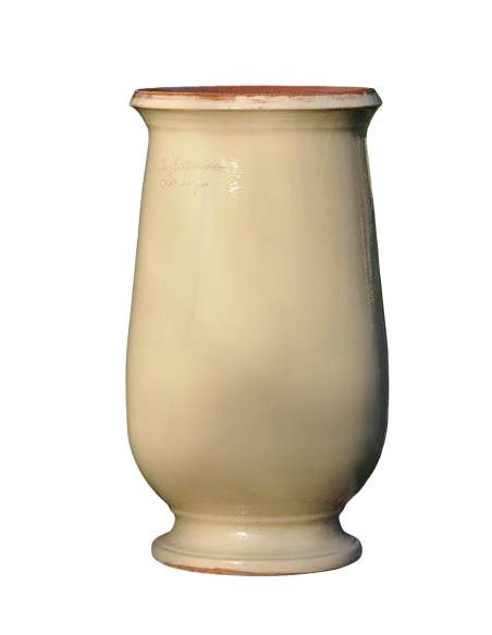Ivory color glazed oil jar