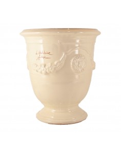 Anduze vase glazed ivory color (middle sizes)