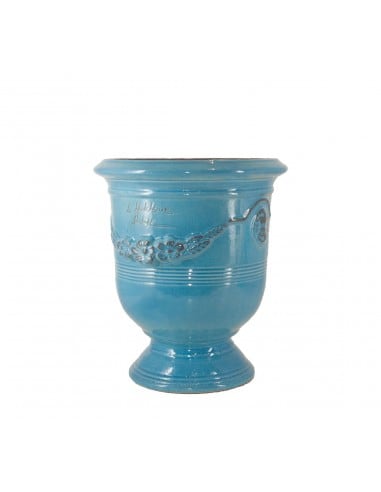 Vase d'Anduze émaillé couleur turquoise (Tailles moyenne)