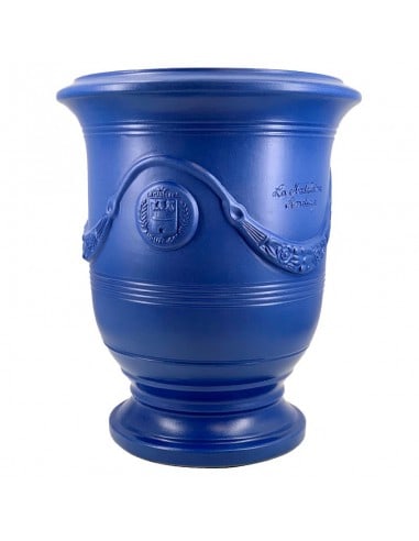 Anduze vase color glazed Blue Majorelle