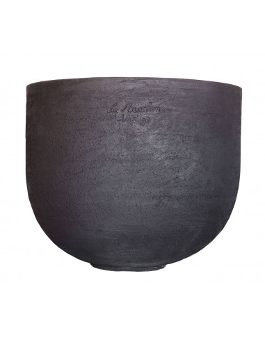 Vase Lisa in black natural clay