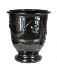 Anduze vase color glazed black