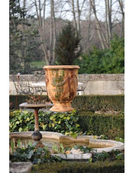 Antique flame finish Anduze vase