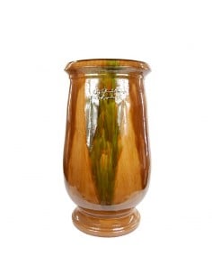 Traditional flame glazed oil jar