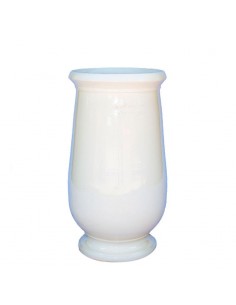 Pure white color glazed oil jar