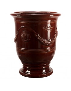 Vase d'Anduze couleur bordeaux