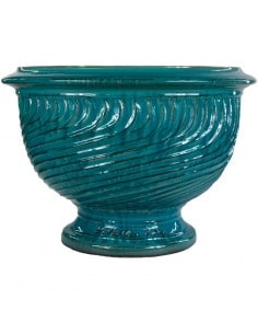 Coupe d'Anduze striée patine turquoise