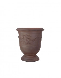 Anduze mini vase black natural clay n°6 D21cm - H24cm