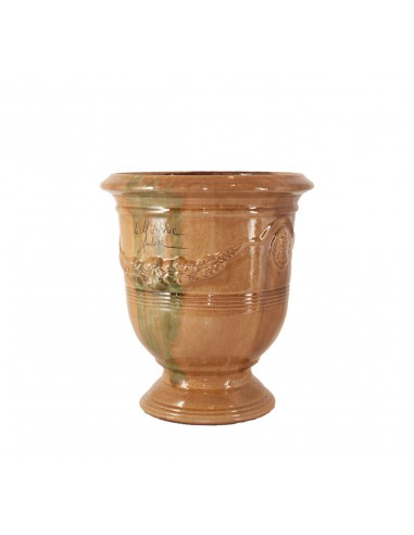 Anduze vase traditionally glazed flame (middle sizes)