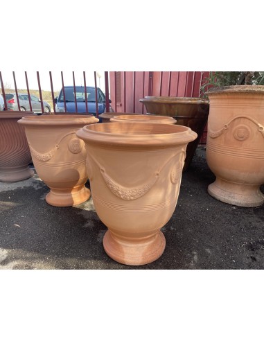 Traditional Anduze vase light natural clay