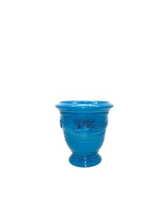Mini vase d'Anduze émaillé couleur turquoise n°7 D13cm -...