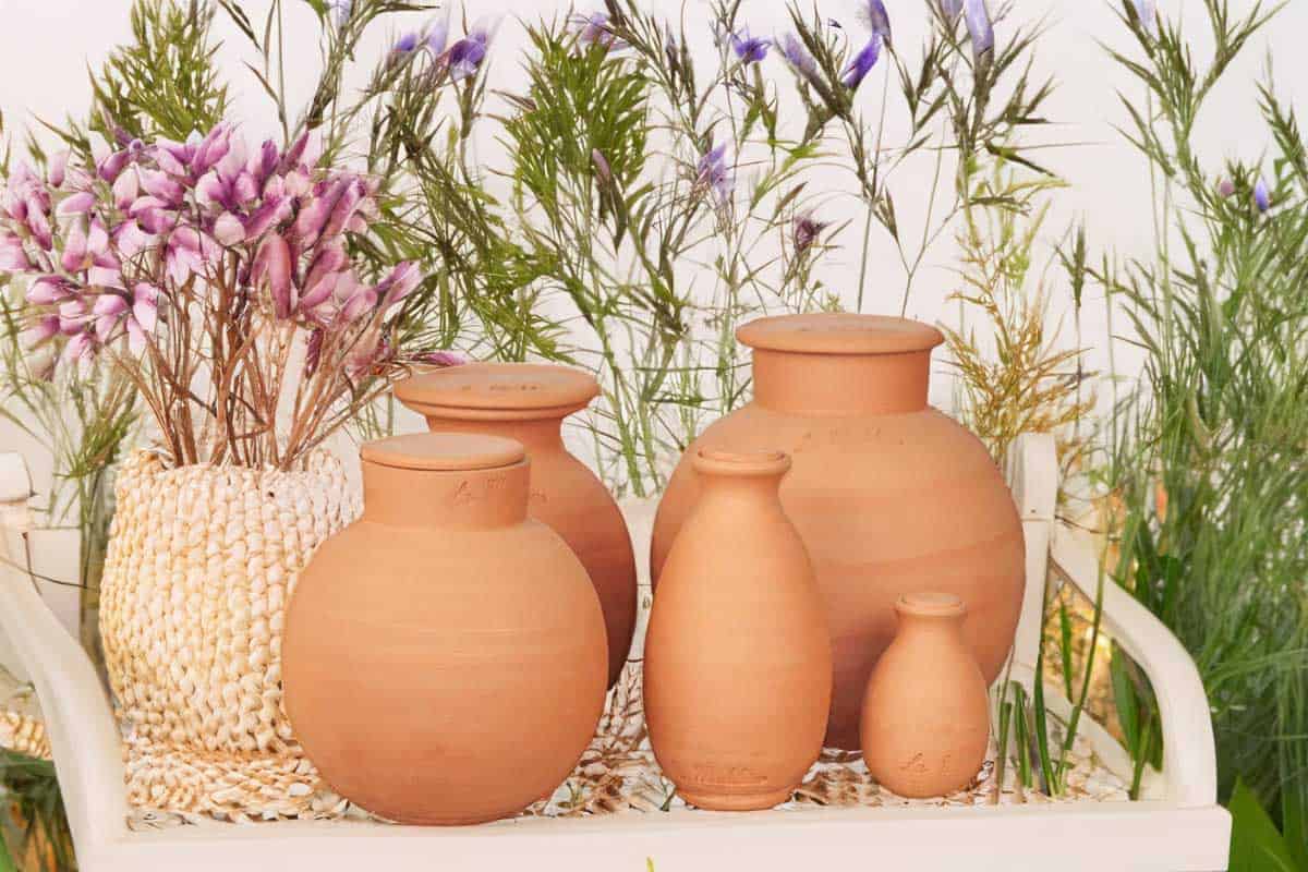  Italian terracotta vases