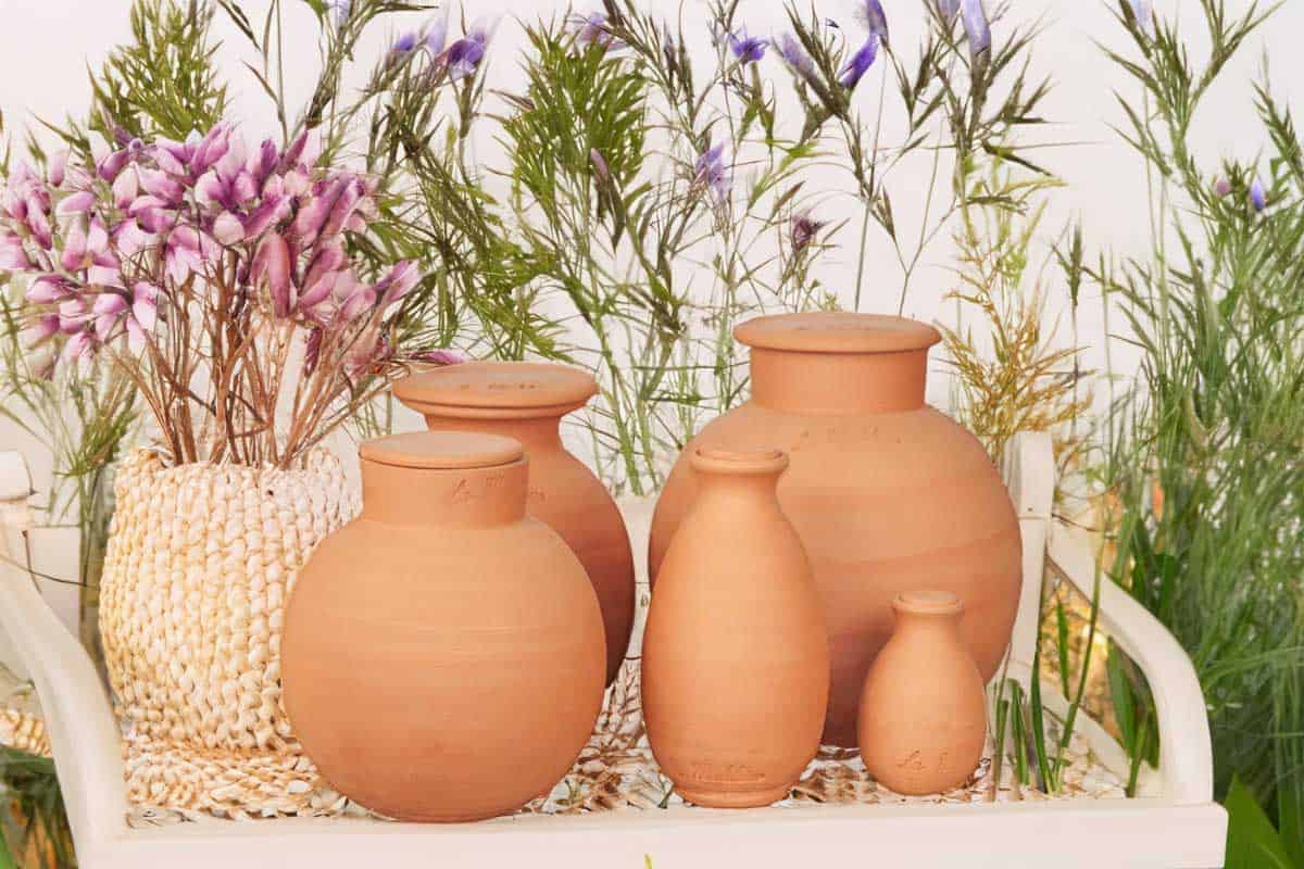 Vases en terre cuite italiens